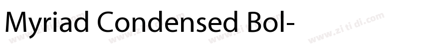 Myriad Condensed Bol字体转换
